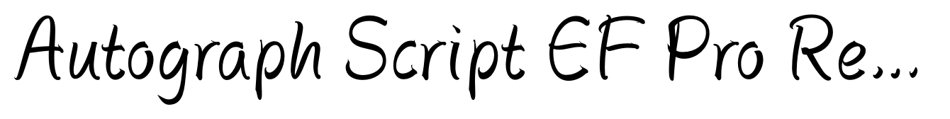 Autograph Script EF Pro Regular Condensed